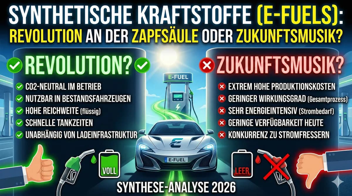Synthetische Kraftstoffe (E-Fuels): Revolution an der Zapfsäule oder Zukunftsmusik?